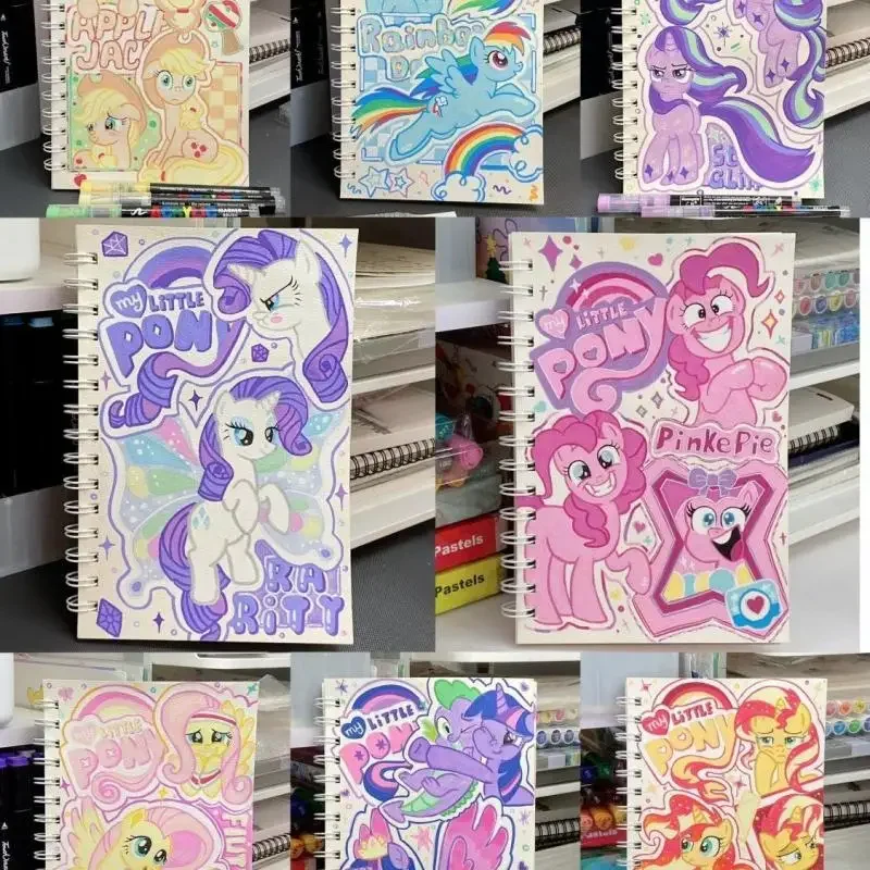 

Kawaii аниме My Little Pony Fluttershy Rarity A5 спираль книга милый мультфильм Радуга тире Пинки Пирог портативный ноутбук Девушки Подарки