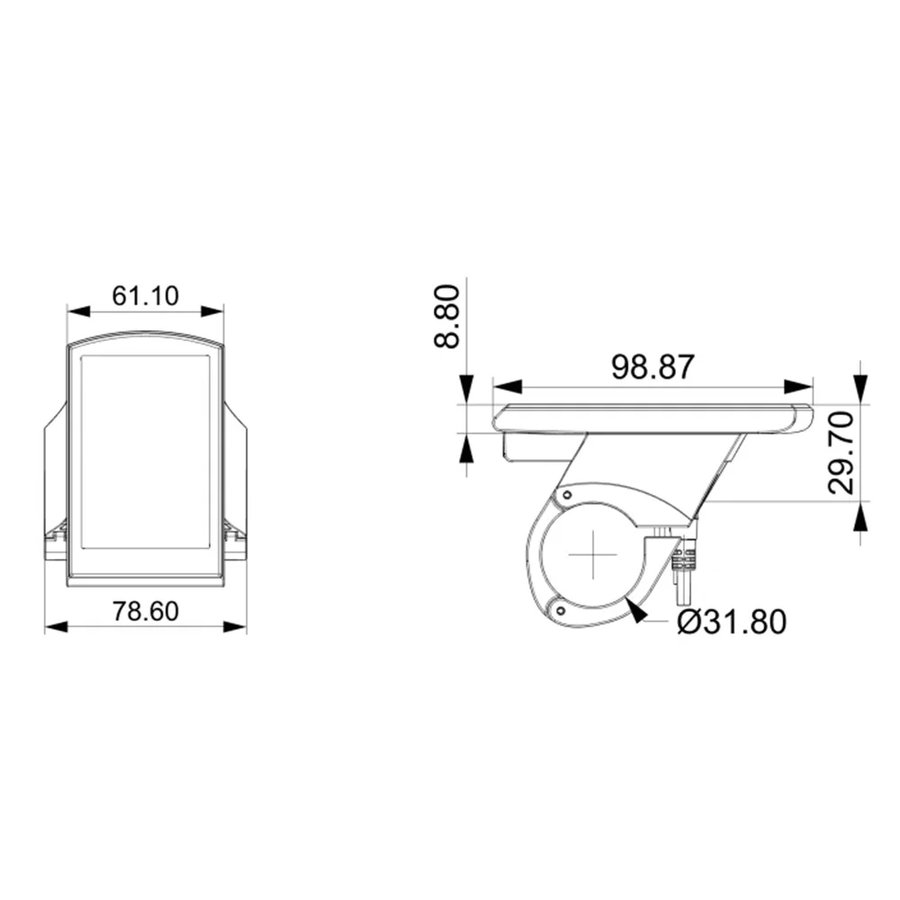 EBike KD986 LCD 컬러 디스플레이 화면 미터 5핀 속도 컨트롤러 패널 36V 48V 변환 키트 자전거 MTB 속도계