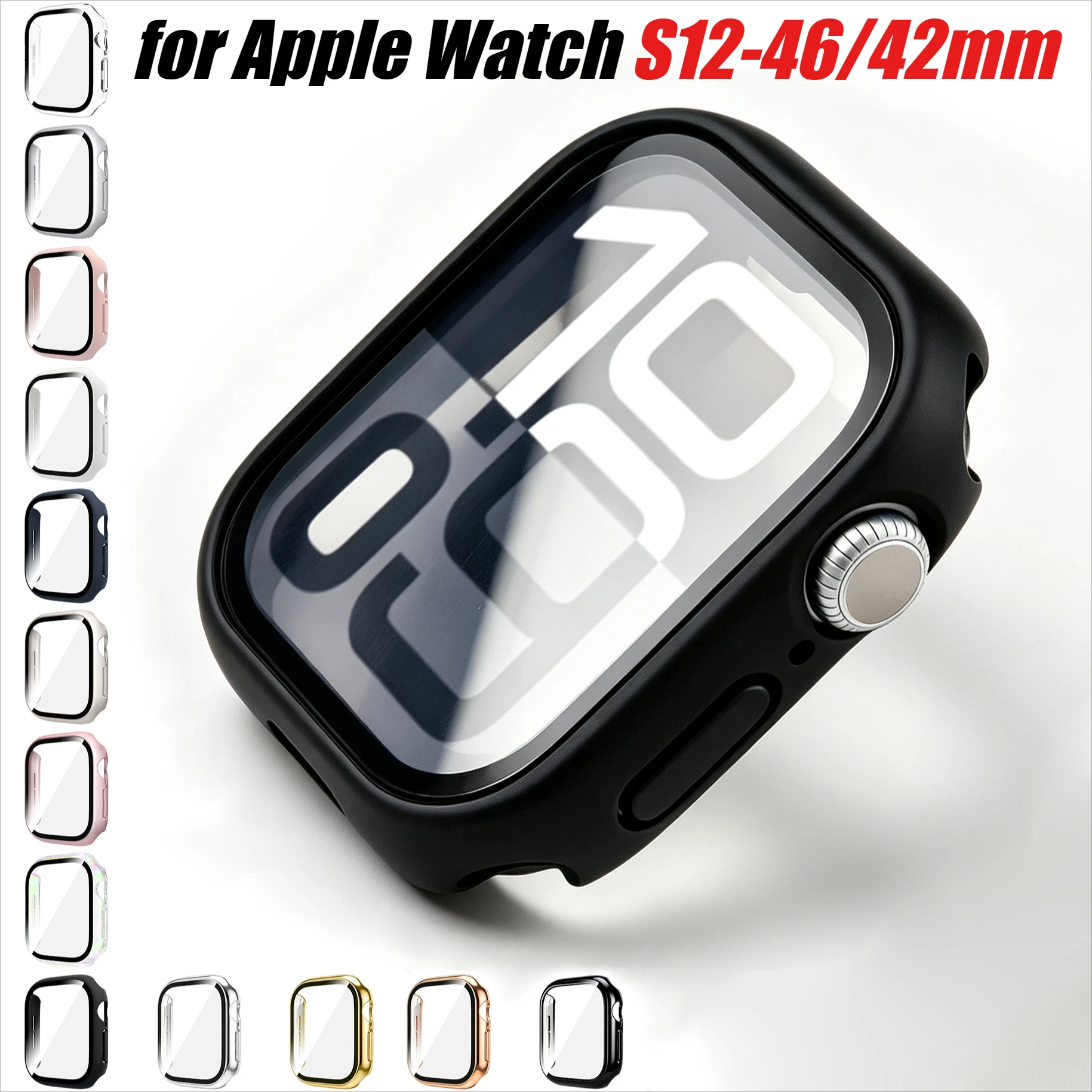 Matte Tempered Glass Screen Protector Case with PC Bumper