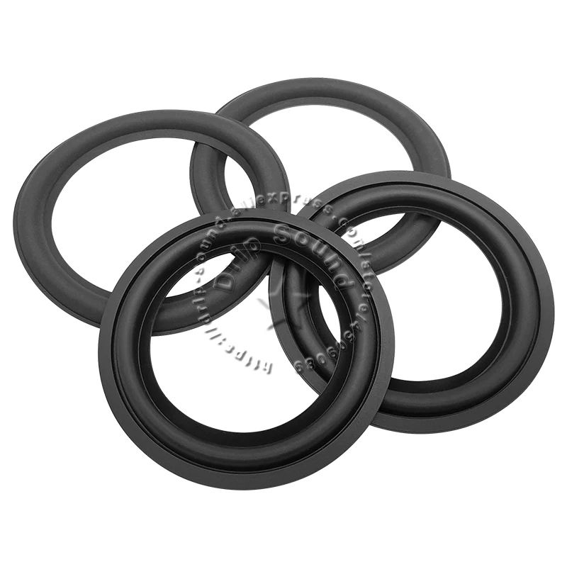 2x 3인치 스피커 고무 접이식 엣지 링 라우드스피커 우퍼 수리용 사이드 서라운드 서클 교체 부품 83-84.5mm/3.31-3.33인치