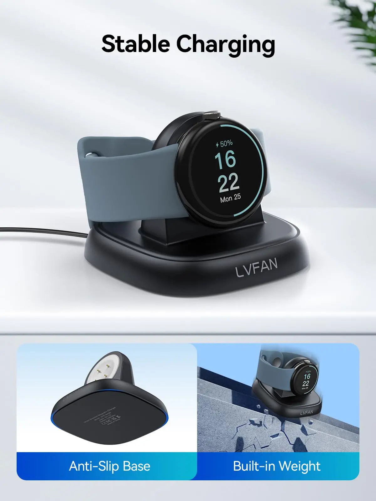 Chargeur magnétique pour montre intelligente, support de chargeur