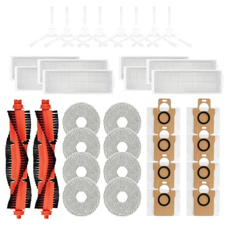 

Compatible For Xiaomi Mijia M30pro C107 Vacuum Replacement Parts Roller Side Brush Filter Mop Cloth Dust Bag Accessories