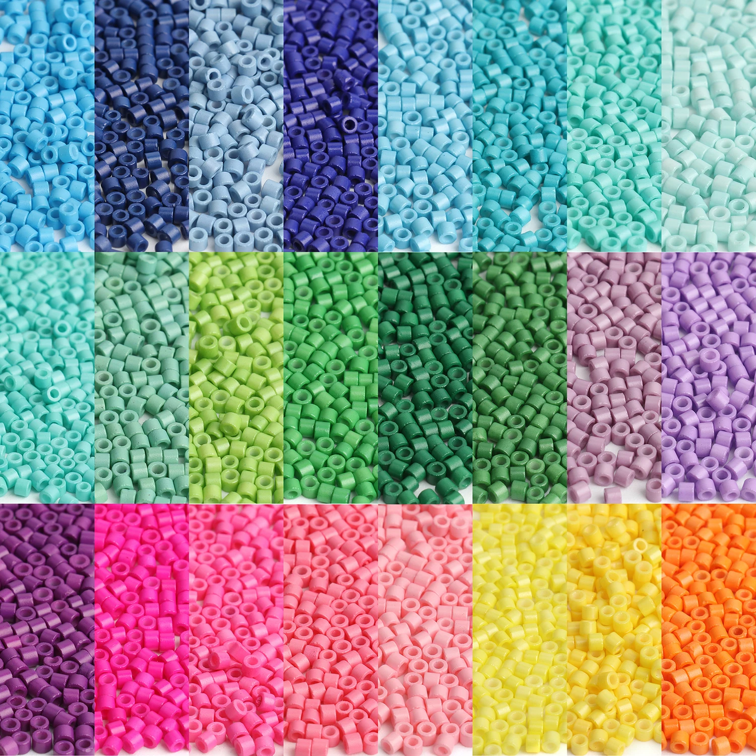 Scatola Di Perline Di Vetro Conteria 12/0 - 12500 Pezzi, 2mm, Colori Misti, Foro 0.6mm - Per Creazione Gioielli E Hobby