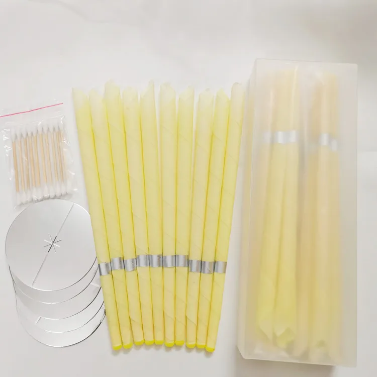 1 set di strumenti per la pulizia delle orecchie e la rimozione del cerume, pratici da usare, con 10 bastoncini di cotone e 5 vassoi in una scatola portaoggetti. - immagine 6