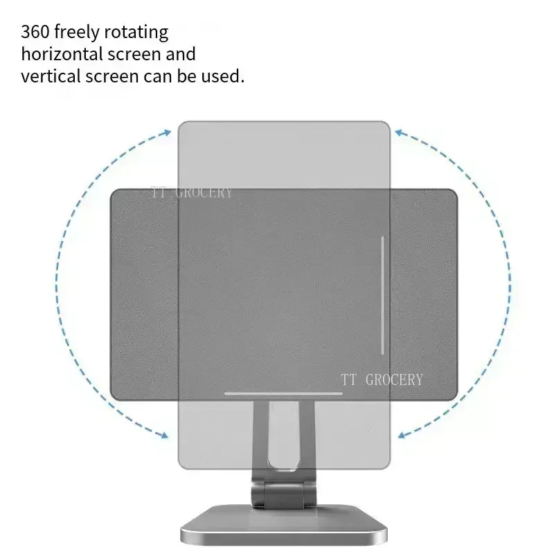 태블릿 스탠드 360 회전 알루미늄 합금 서스펜션 마그네틱 홀더 데스크탑 브래킷, 아이패드 에어 4 미니 6 프로 11 12.9 인치