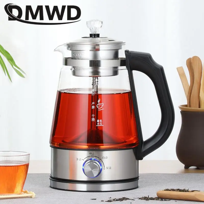Automatic insulation Tea Brewer High temperature Extraction Teapot Health Tea Boiler Coffee pot Glass kettle Steam Infuser