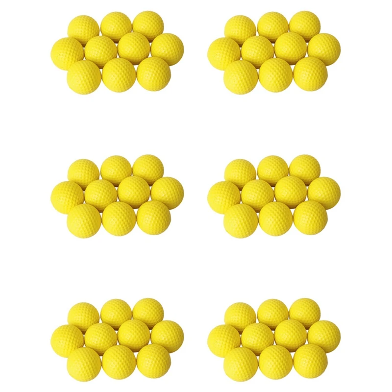 

New-60Pcs желтый мягкий эластичный мяч для игры в гольф из полиуретана