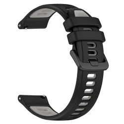 Sport Silicone 22mm Watch Strap Band - Versatile and Durable Replacement Wristband - 22mm Universal (2 - Black Gray)
