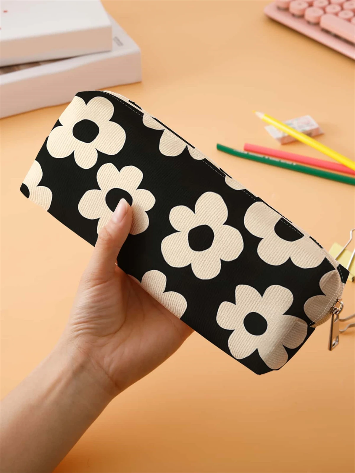 Small pencil case, large capacity pencil case, multifunctional stationery storage bag, student school organization supplies