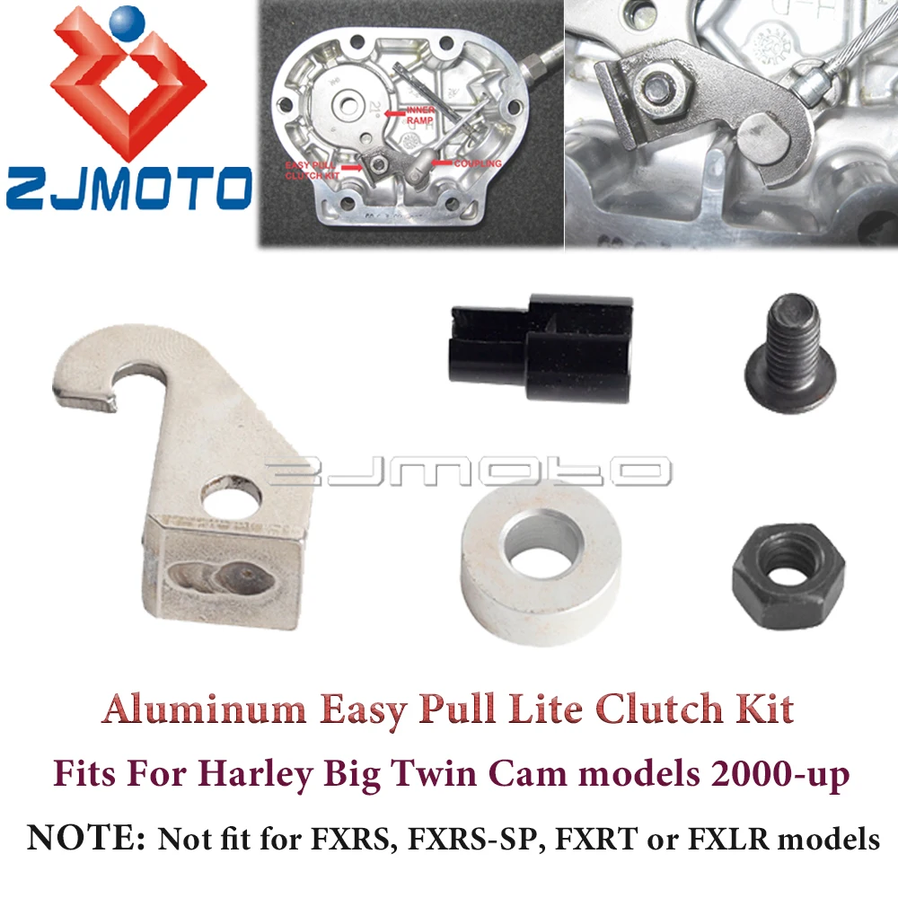 Kit Frizione Moto In Alluminio Easy Pull Lite Per Modelli Harley Big Twin Cam Dyna Low Rider Street Bob Electra Super Glide 2000 +