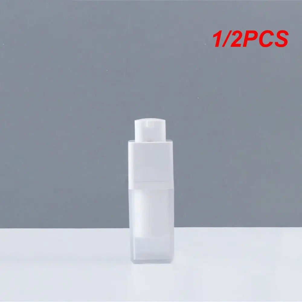 

1/2PCS 15ml/30ml/50ml Refillable Bottle Airless Lotion Vacuum Pump Cosmetic Bottle Portable Reusable Empty Spray Bottle For