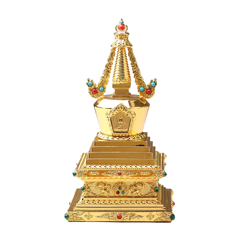 

Stupa Niche for a Statue of the Buddha Zinc and Copper Alloy Tibetan Ornaments