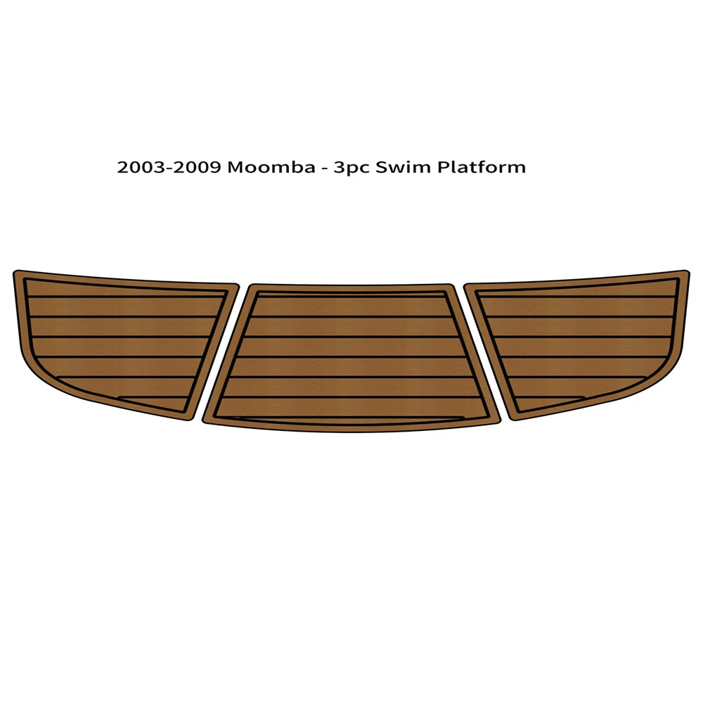 2003-2009 Moomba-3pc Swim Platform Step Pad Boat EVA Foam Teak Deck Floor Mat SeaDek MarineMat Gatorstep Style Self Adhesive 2003 2009 moomba 1pc 66 3 8 x 24 5 16 inch swim platform boat eva teak floor pad