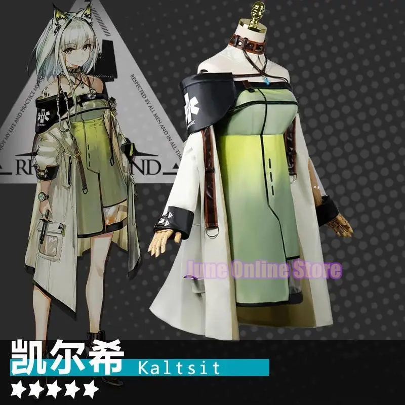 

Kaltsit Cosplay Costume Game Arknights Cosplay Costumes Anime Comic Cartoon Women Clothes uniform Tube Dress off shoulder