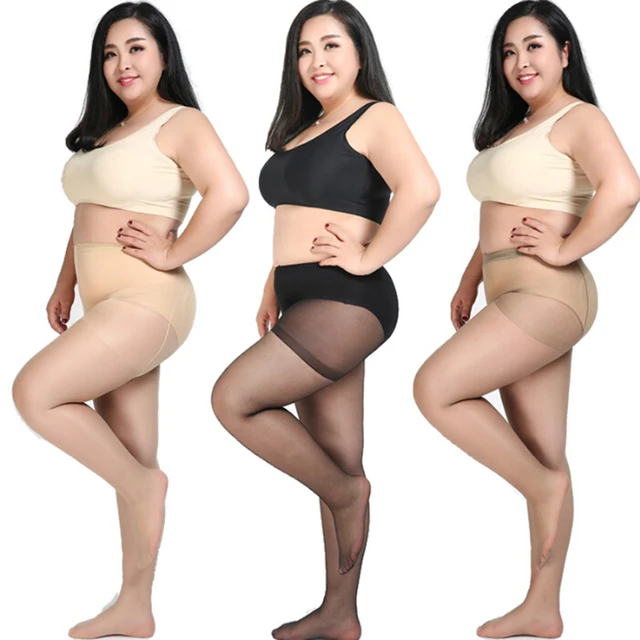 6D Ultra-thin Large Size Pantyhose Women Plus Size Tights Solid Color  Breathable Sexy Super Elastic Big Nylon Pantyhose Female - AliExpress