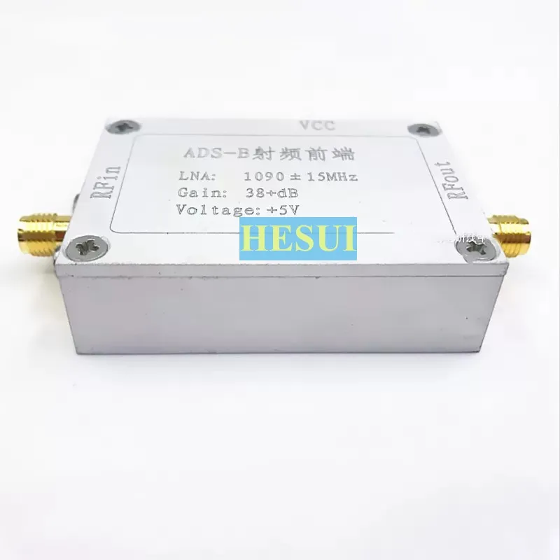 Microwave RF ADS-B Receiver front-end amplifier Module Board 1090MHz low noise amplifier LNA with CNC cavity 1075-1105MHz 30dB+
