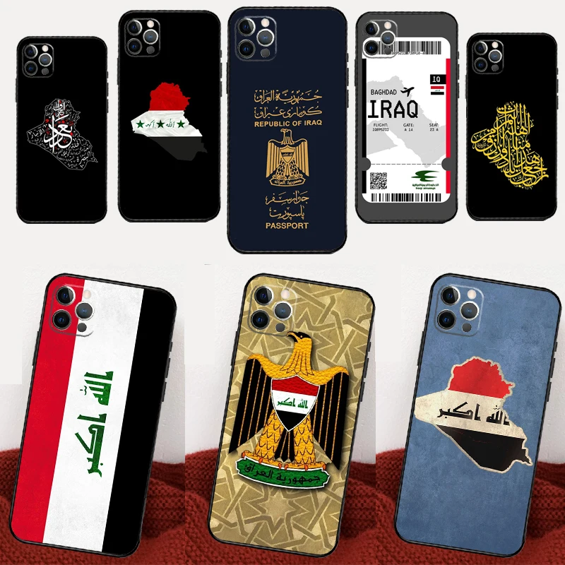Чехол с флагом Ирака для телефона iPhone 15 12 13 11 14 Pro Max Mini X XR XS Max 6S 7 8 Plus SE 2020 2022