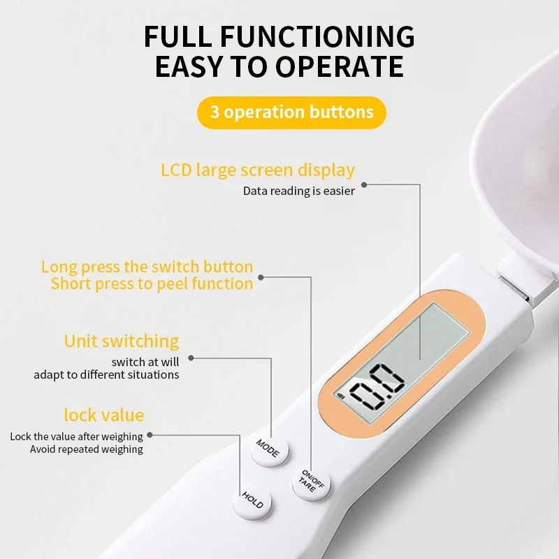 Kitchen Electronic Scale 500g 0.1g LCD Digital Measuring Food Flour Digital Spoon Scale Mini Kitchen Tool for Milk Coffee