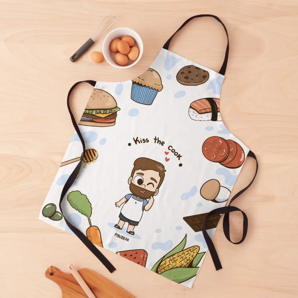 

Kiss the cook Apron kitchen utensil chefs Apron