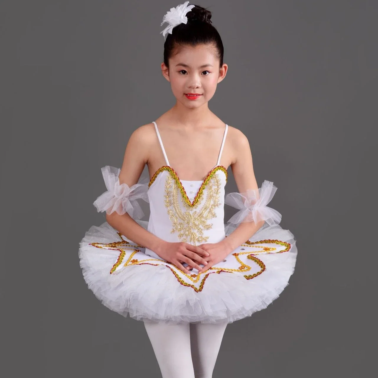 Ballet Performance Tutu Dress Girl Princess Kids Outfit Summer