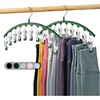 Yoga Pants Hanger, 1/2/4 Counts Space Saving Organizer Storage Hanger with 10 Clips, Durable Clothes Hanger, Clothes Organizer f 5