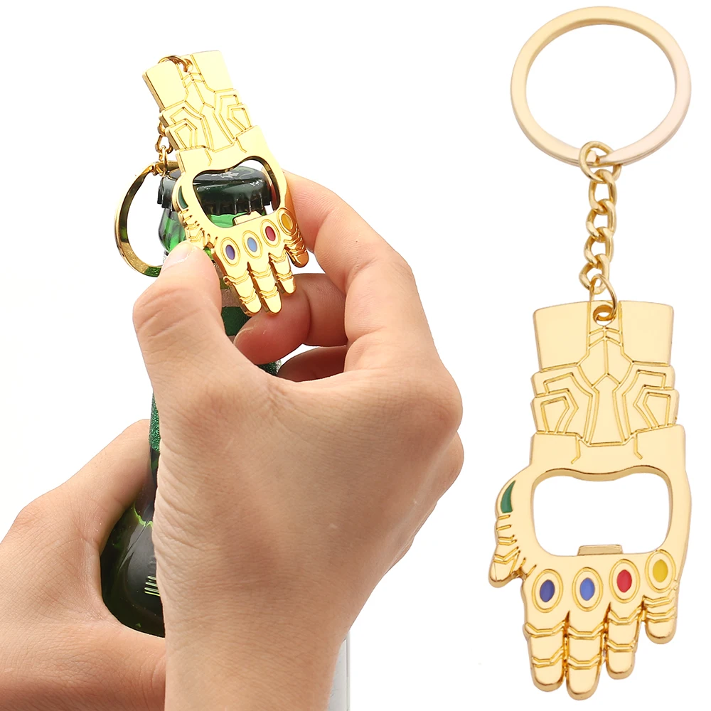 Disney Marvel Infinity Gauntlet Portachiavi Con Ciondolo Thanos Infinity Gauntlet Creatività Apribottiglie Per Birra Gadget Portatili Da Uomo
