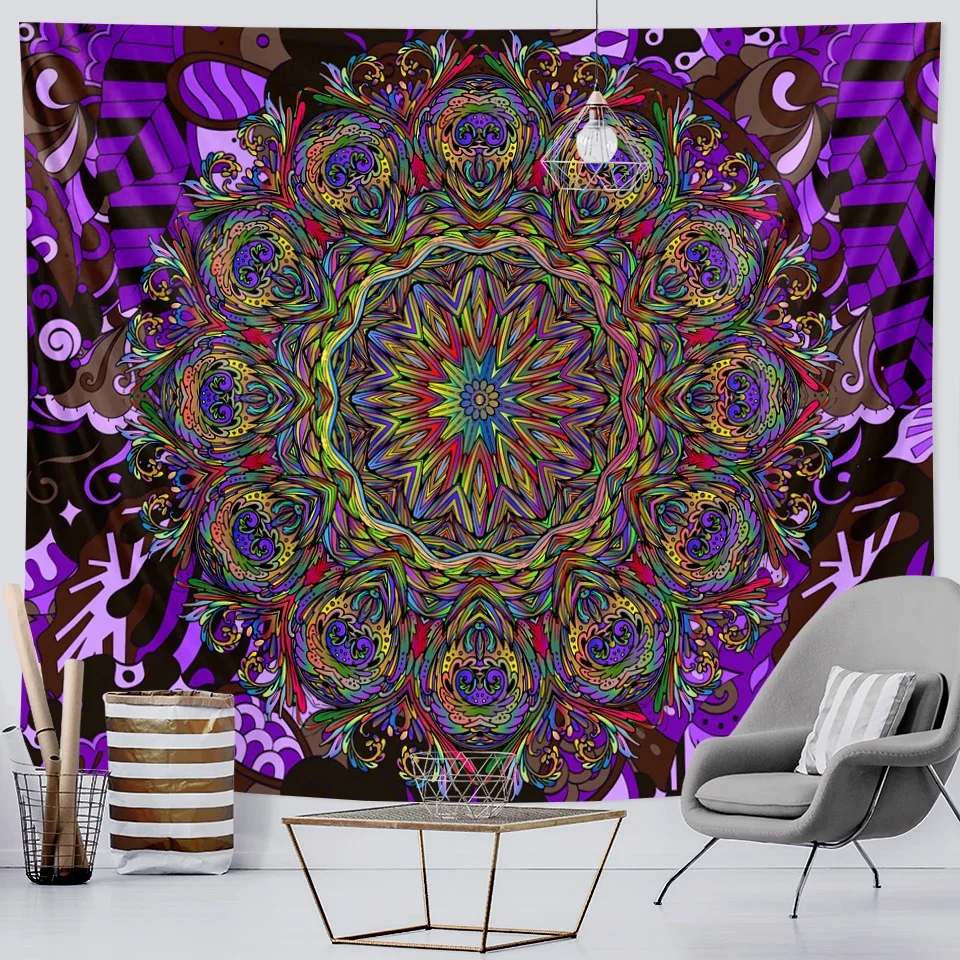 

Indian Mandala tapestry witchcraft home art decorative tapestry Hippie Bohemian decorative sofa blanket yoga mat