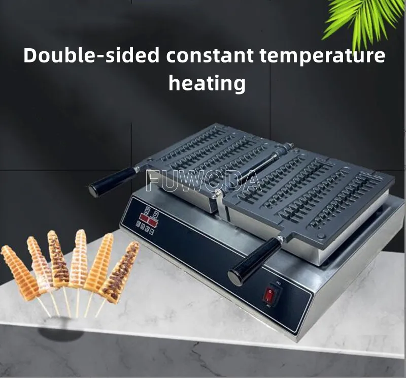Description Picture 2 of item220v/110v Electric 4 Pcs Lolly Waffle Maker Leaf Waffle Baking Iron Cake Oven Pine Tree Lolly Waffle Machine
