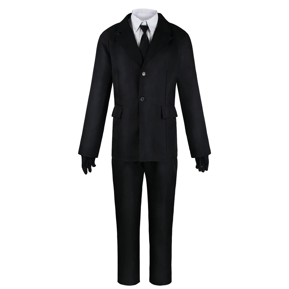 Bungo Stray Dogs Dazai Osamu Black Trench Coat and Suit Cosplay Costume