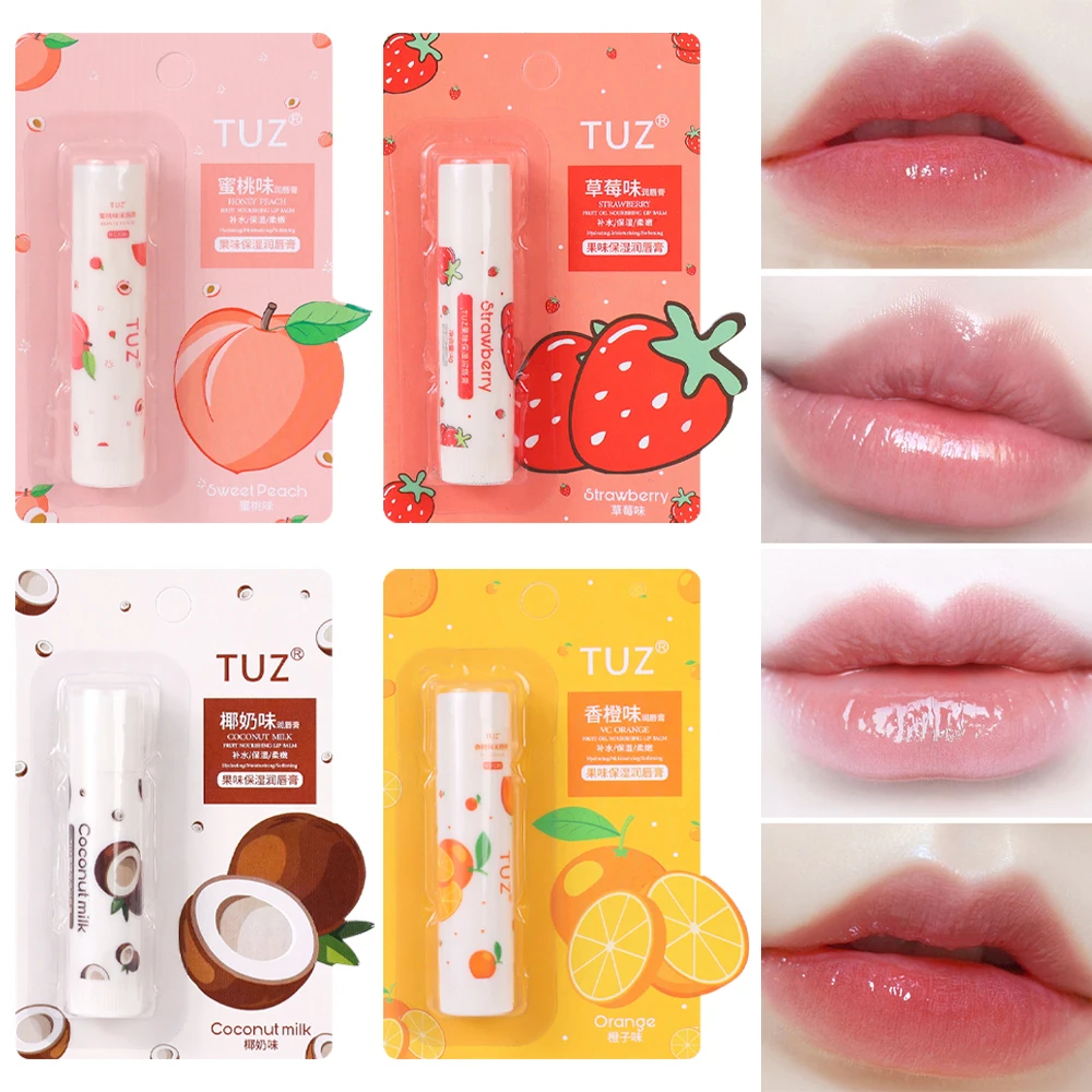 Sa04f697845d5414aad26e6eeb03ea47ee 1PC Moisturizing Fruit Lip Balm Long Lasting Nourishes Lips Reduce Lip Line Anti Aging Anti-drying Hydration Lip Care Lipstick
