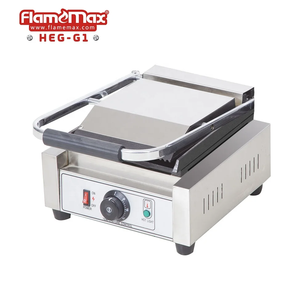 HEG-G33 Commercial Manual Sandwich Grill, Non-Stick Sandwich Maker with 6 Months Warranty