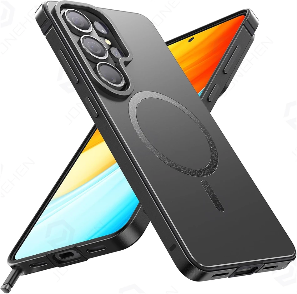 Magnetic Aluminum Metal Frame Case with Original Color Backplate and MagSafe Compatibility