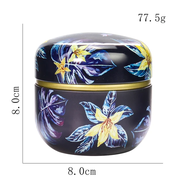 Retro Festett Virágok Aranyozott Csillag Galaxis Surf Strand Ónlemez Fém Malacka Bank Cukorka Ékszer Fülhallgató Élelmiszerek Tároló Doboz Dekoráció - Image 6