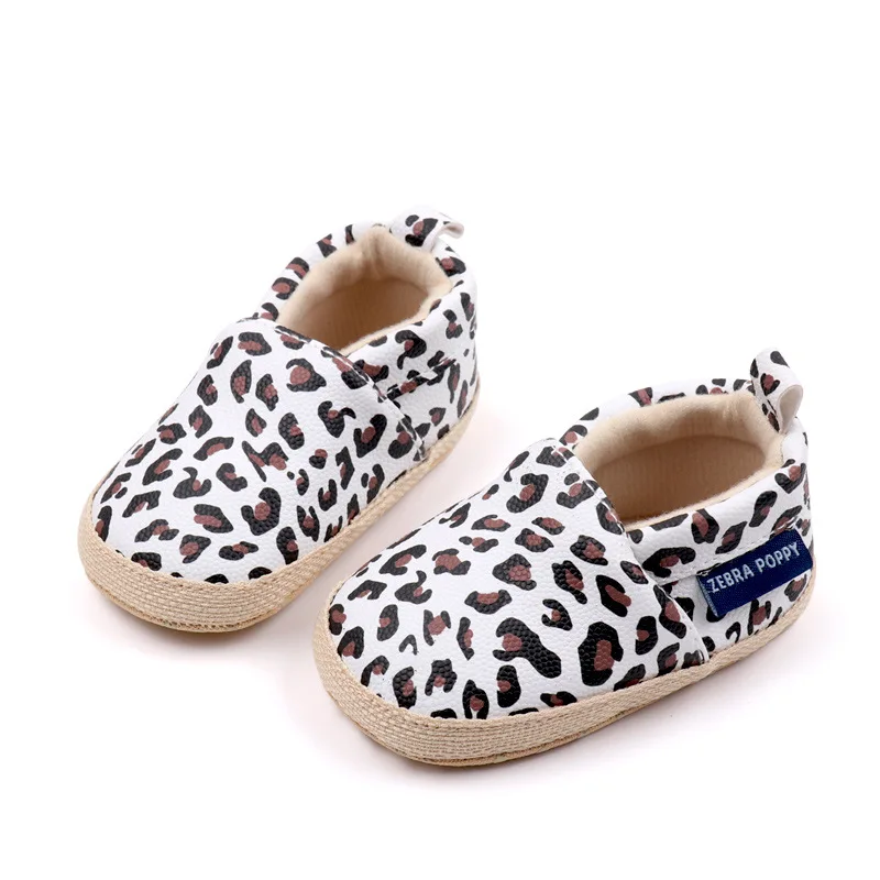 Casual Baby Shoes Soft PU Leather Leopard Fashion Newborn Sneaker Babies Boys Girls Infant Toddler First Walkers 0-18Months 3