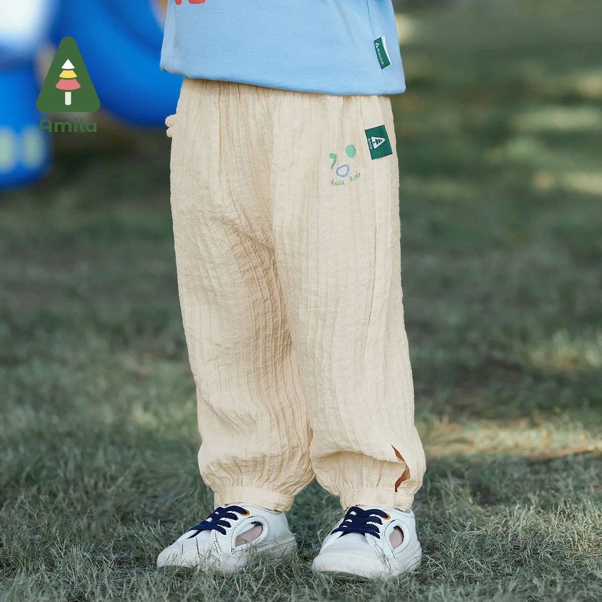 Amila Baby Summer Pants Boys Girls Mosquito Proof Texture Trousers Infant Toddler 0-6 Years baby trousers baby leggings