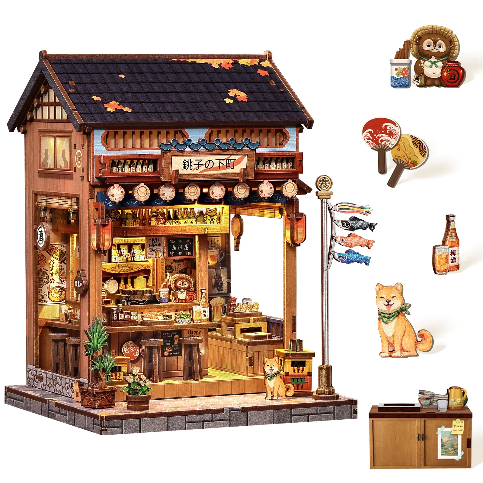 Original CUTEBEE Book Nook Kit DIY Doll House Bookshelf Insert Amazing Gift for Child Morita-Ya Japanese Style DIY Miniature Toy