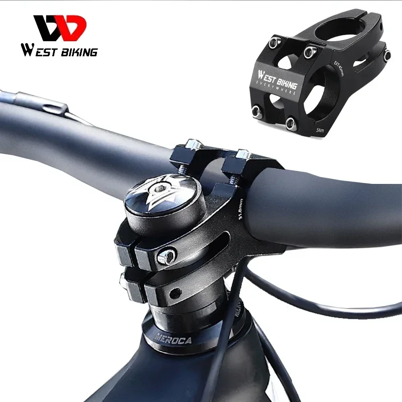 

WEST BIKING MTB 25.4/31.8mm Handlebar Stem Extender 6061 Aluminum Alloy CNC Front Fork Stem Adapter Bicycle Handlebar Mount