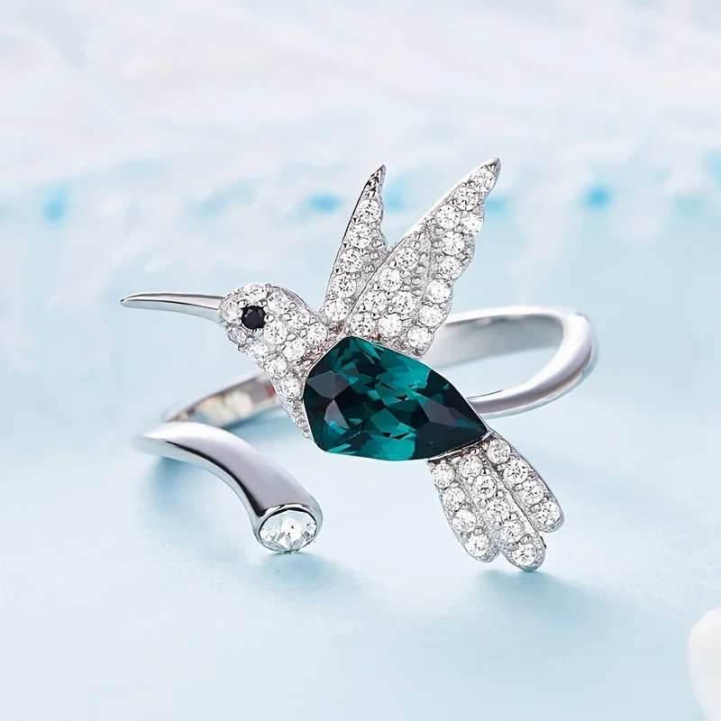 Adjustable Hummingbird Ring Womens Ring