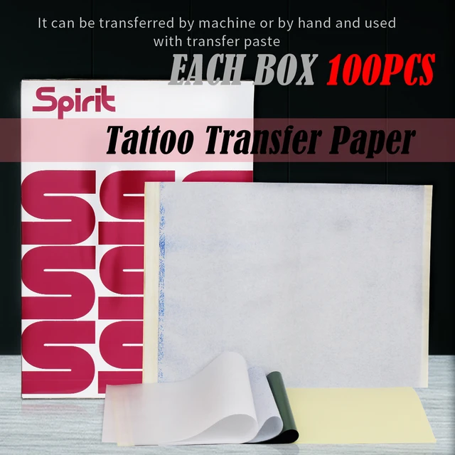 100pcs Spirit Tattoo Transfer Paper A4 Size Free Hand Thermal Copier  Stencil Paper for Tattooists