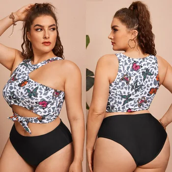 New Women's Sexy Two-piece Bikini With Floral Pattern, Plus Size, Oversized Swimwear 2026 Party Summer Elegant Casual Y2k Y2K