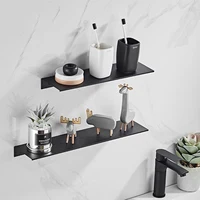 30/40/50CM Bathroom Shelf Aluminum Floating Shelves for Wall Mounted Shower Organiser Kitchen Storage Rack Bathroom Accessories 2