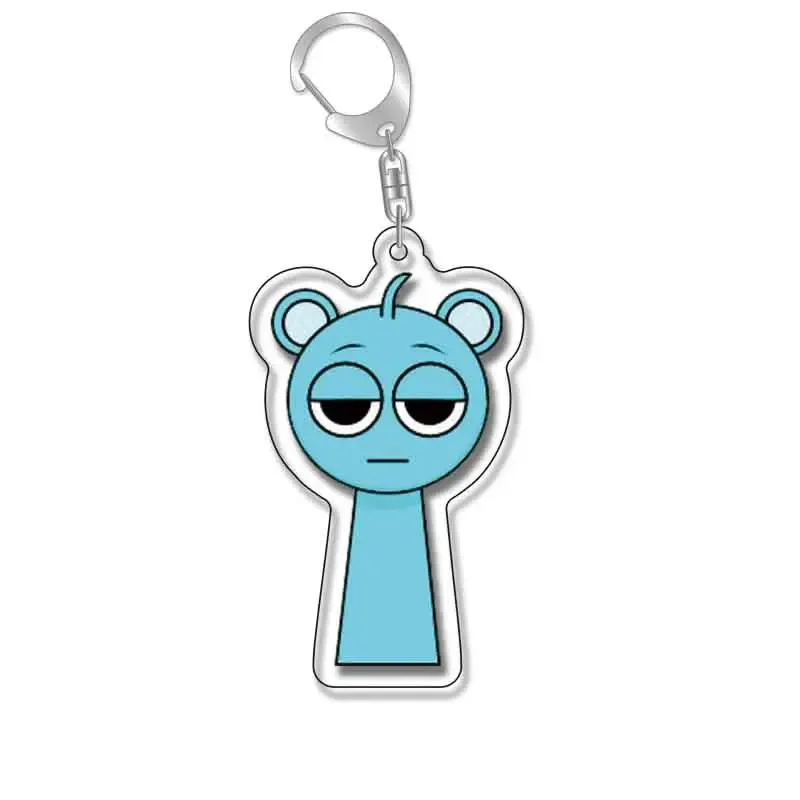 Acrylic Sprunki Keychain for Accessories Rhythm Box Oren Raddy Gray ...