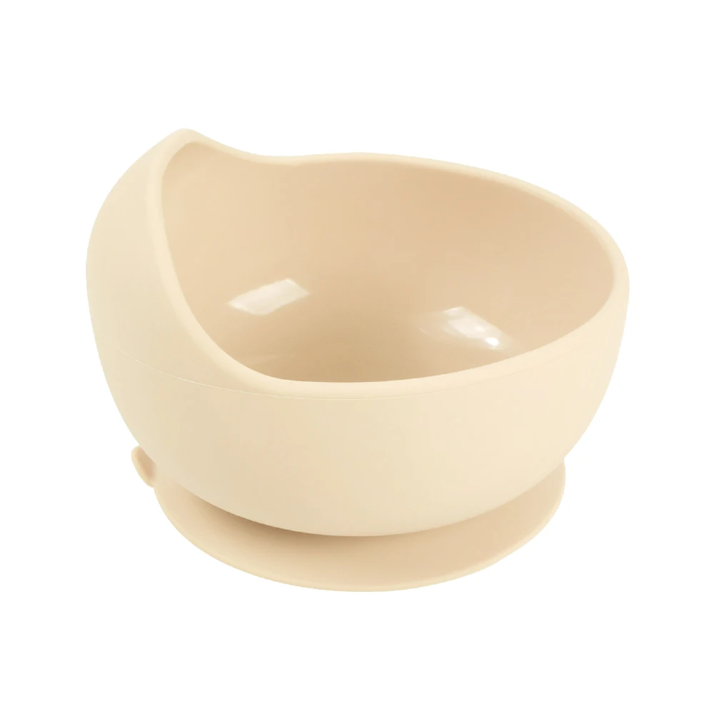 Eco-Friendly Silicone Toddler Suction Plate and Bowl Set with Wood Cutlery