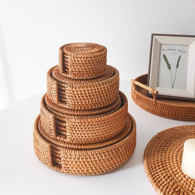 6pcs-set-round-drink-coasters-sets-hand-woven-rattan-tableware-placemat-dish-mat-diameter-8-18cm