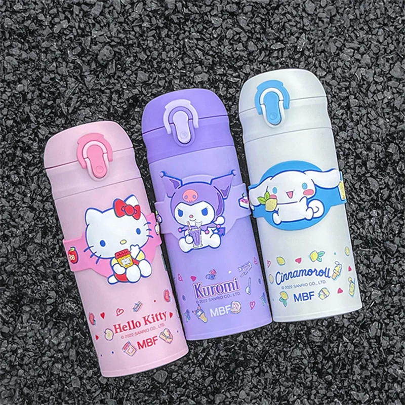 

350Ml Sanrio Cinnamoroll Kuromi Hello Kitty Thermos Cup Student Portable 316 Stainles Steel Good Look Water Bottle Cute Cup Gift