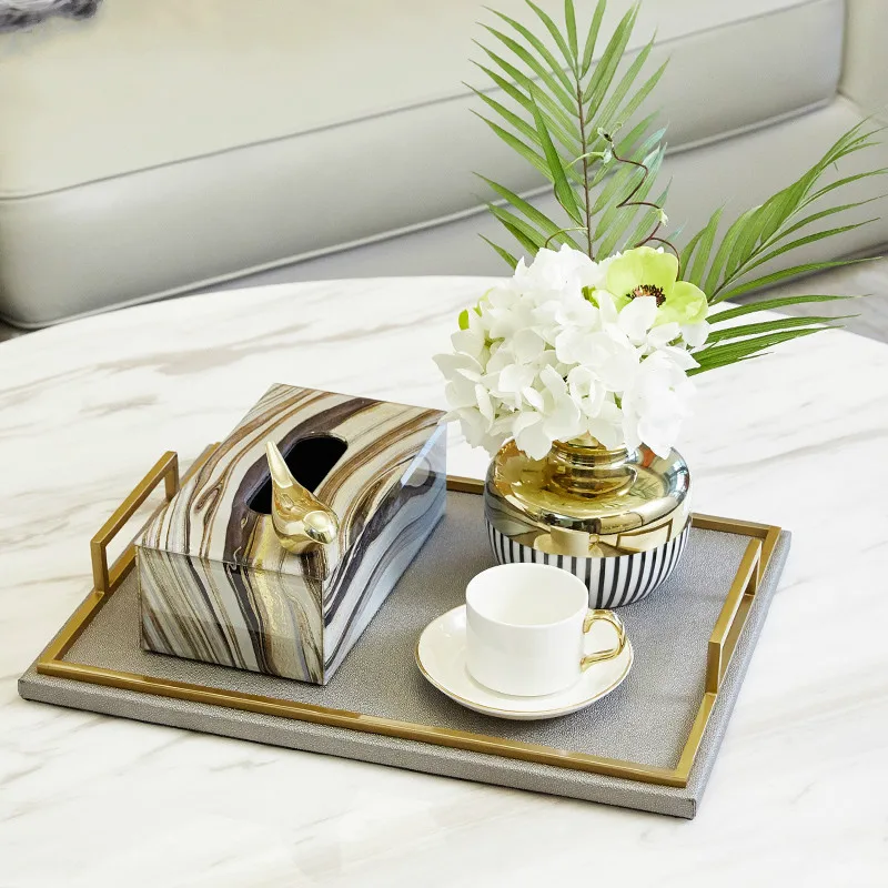 

Free shipping American Home Storage Tray Creative Light Luxury European Jewelry Ornaments