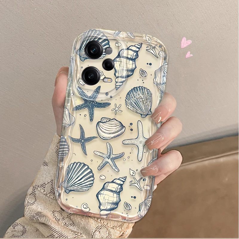 Colorful Marine Organism Theme 3D Clear Phone Case