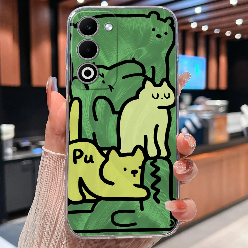 Lovely Animal Cartoon Soft TPU Transparent Silicone Bumper Phone Case