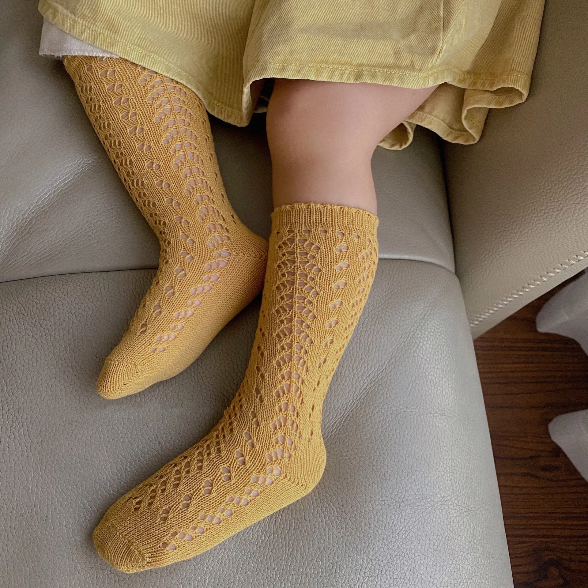 Ins Baby Socks Knee High Long Girl Boy Hollow Floor Sock Spring Summer Infant CandyColor Sock Soft Toddler Fashion Spanish Socks