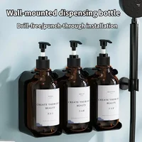 Hotel Shampoo and Shower Gel Separate Bottles Refillable Wall Mounted No Punching Hand Sanitizer Boxes Manual Soap Dispensers 1
